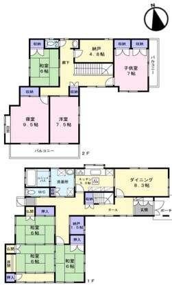 米田町平津戸建の物件間取画像